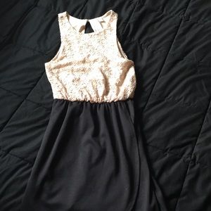 Dress with an open back element.
